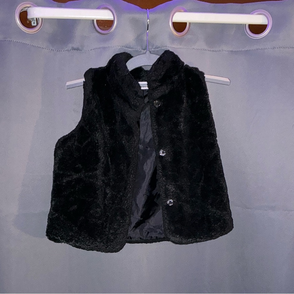 Epic Threads Black Faux Fur Vest